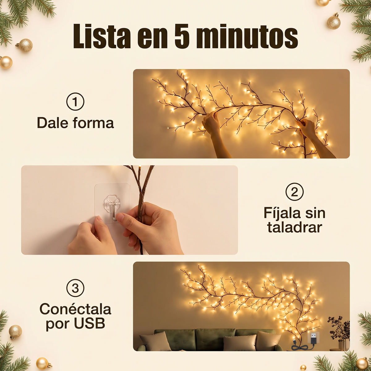 Instalación de LumiRama en 5 minutos sin taladrar, por USB
